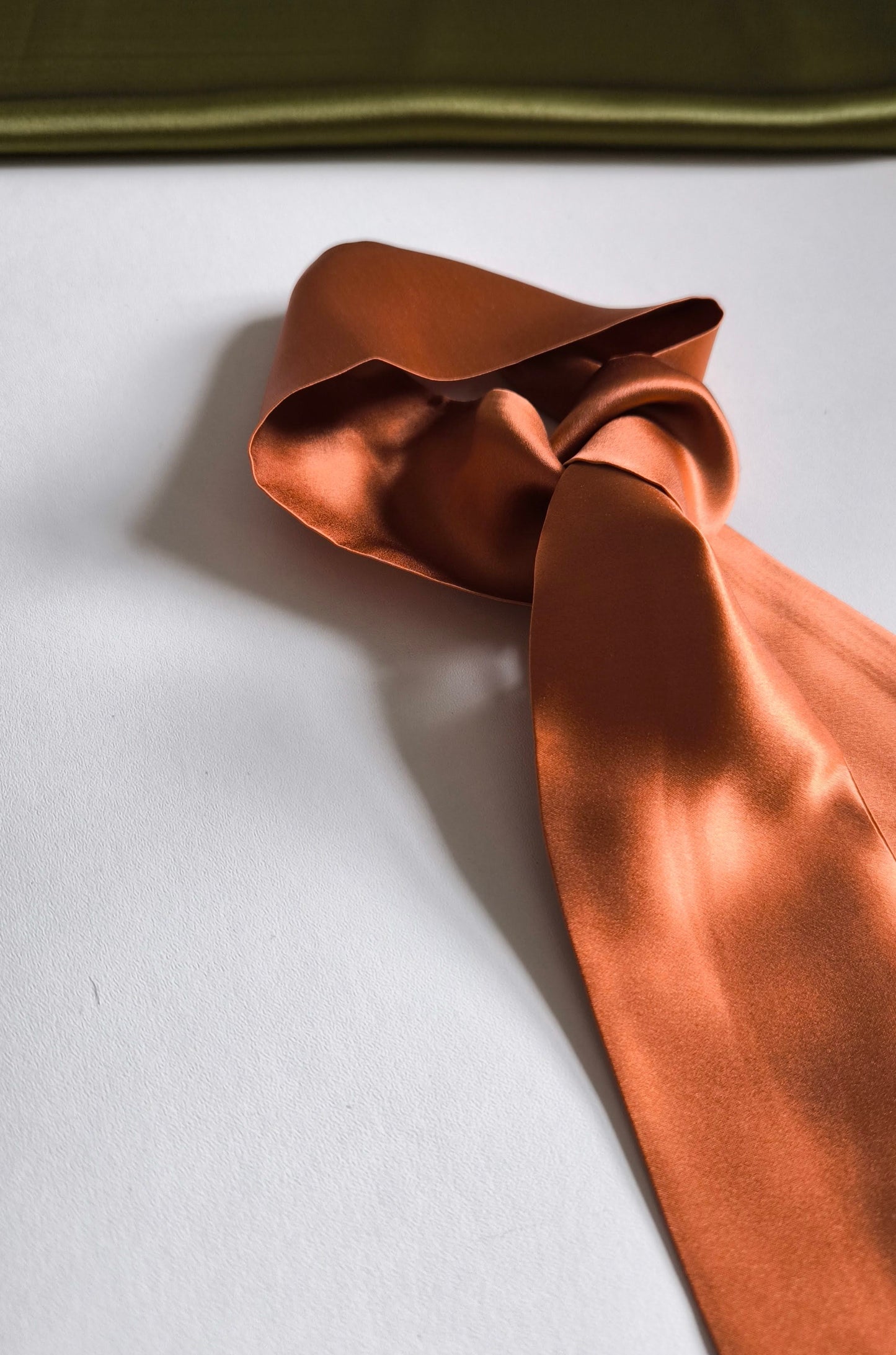 Silk Ribbon/ Neck and Hair Scarf, Copper