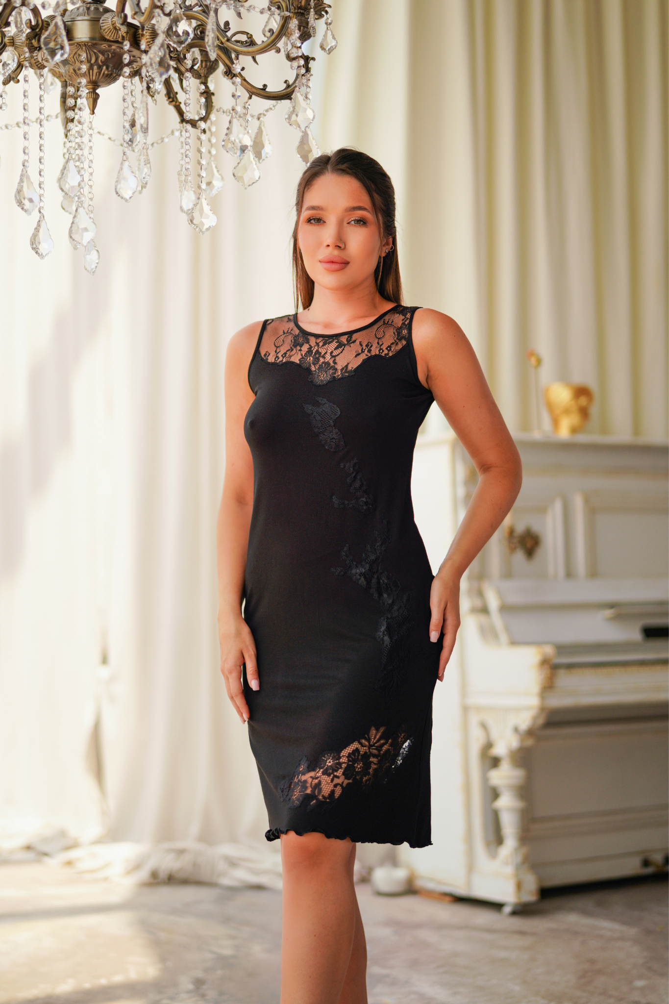 Nighgown Madlen, Black