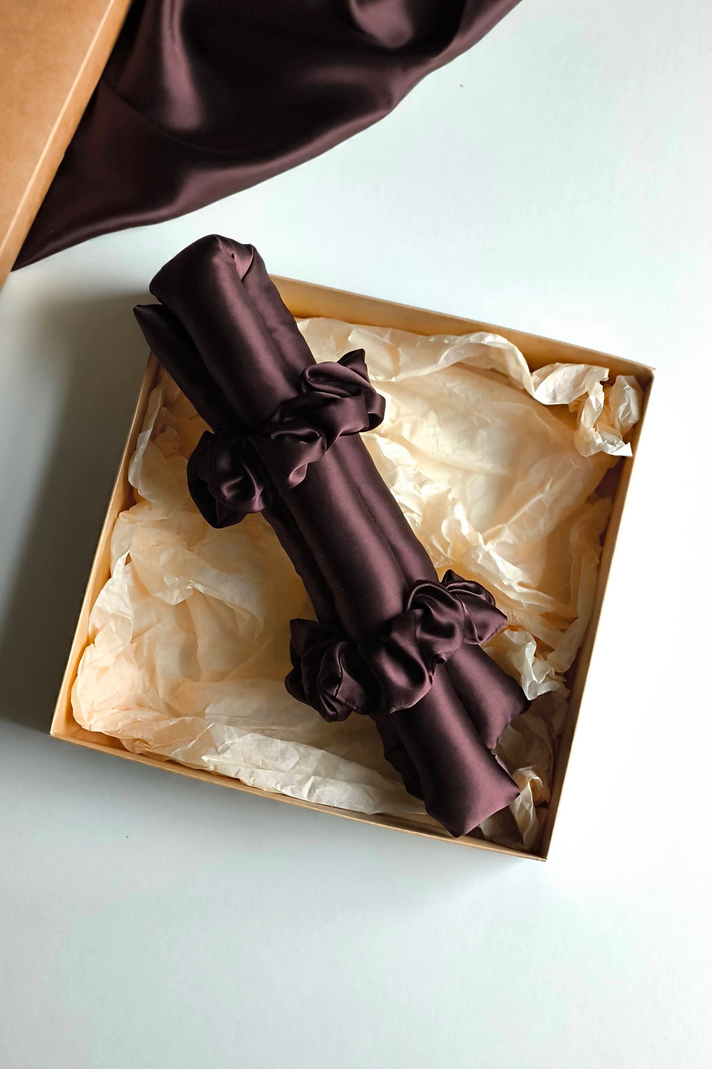 Silk Hair Curler, Brown and light brown hair clip