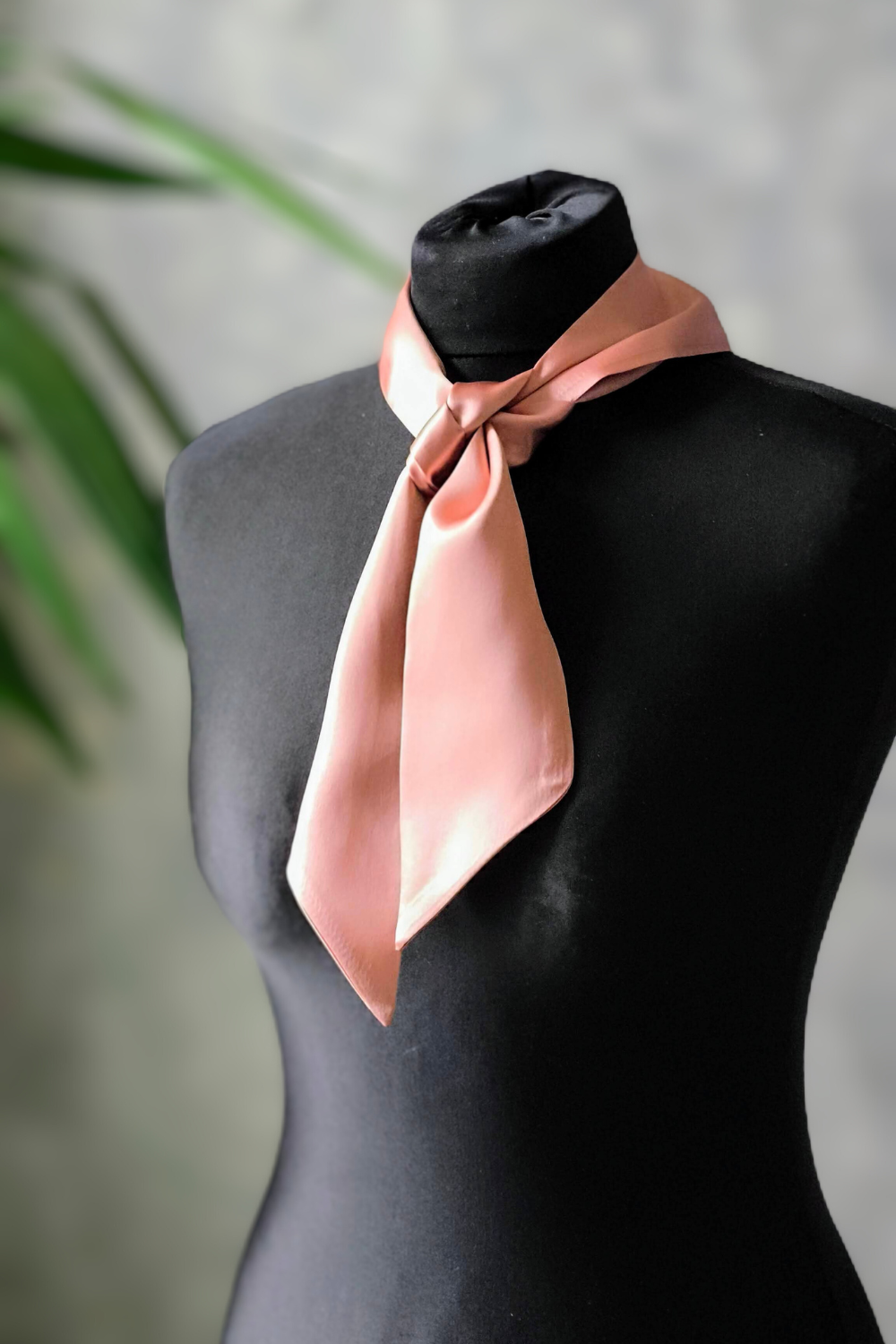 Silk Ribbon/ Neck and Hair Scarf, Short Rose Pink – Justīne Valdmane