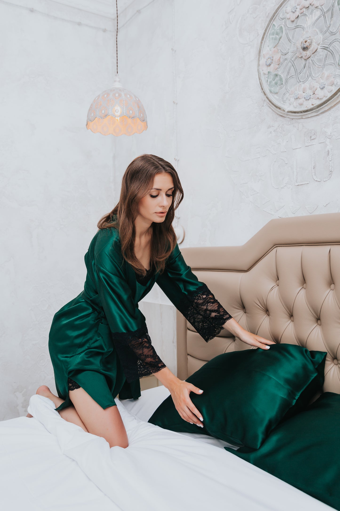 Zīda spilvendrāna, zaļa