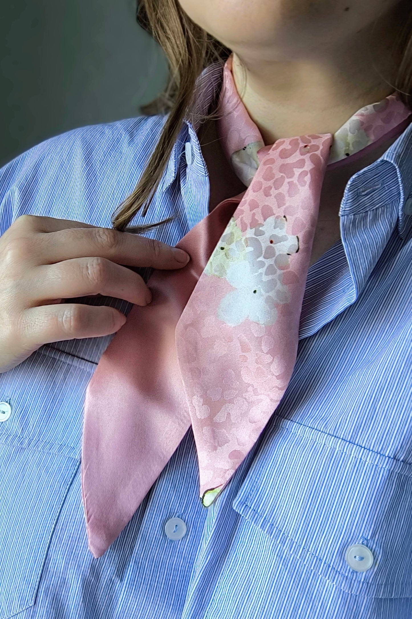 Zīda lente / Kakla un matu šalle, Šampanieša krāsa