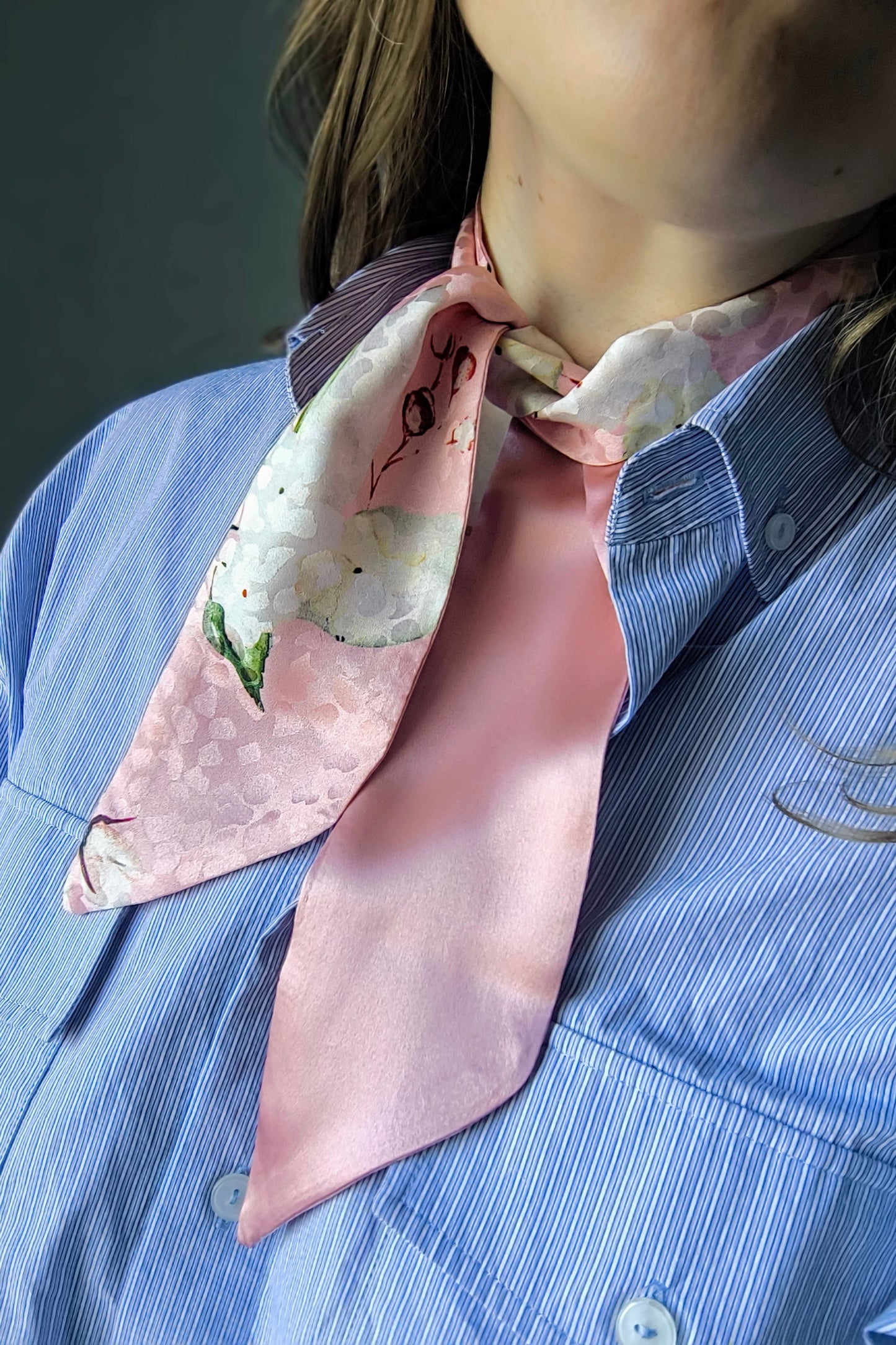 Zīda lente / Kakla un matu šalle, Šampanieša krāsa