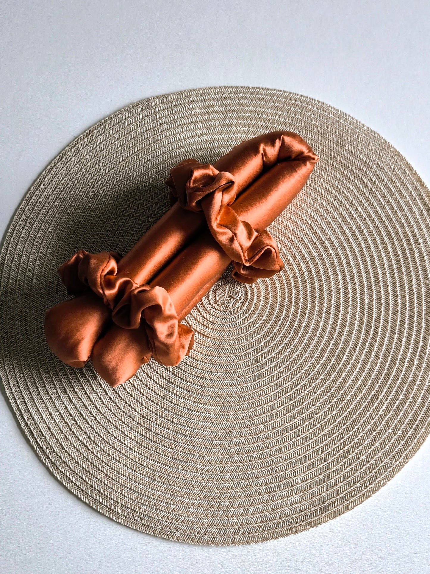 Silk Hair Heatless Curler and black hair clip