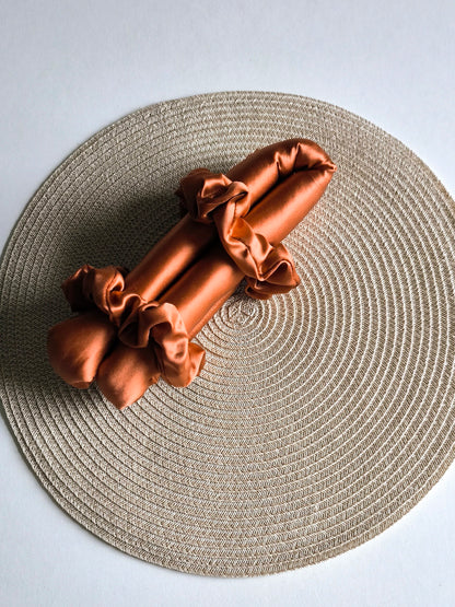 Silk Hair Heatless Curler and black hair clip