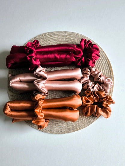 Silk Hair Heatless Curler and black hair clip