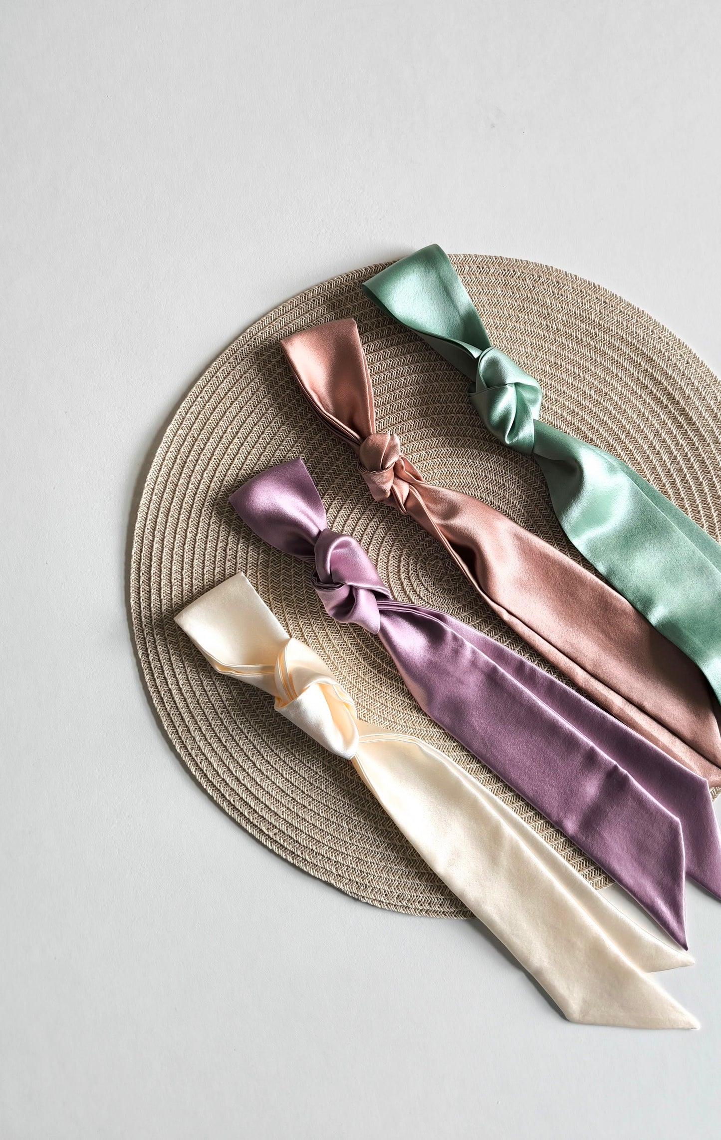 Silk Skinny Scarf 5x140 cm,  different colors