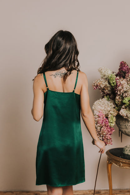 Silk nightgown "Mia", Green