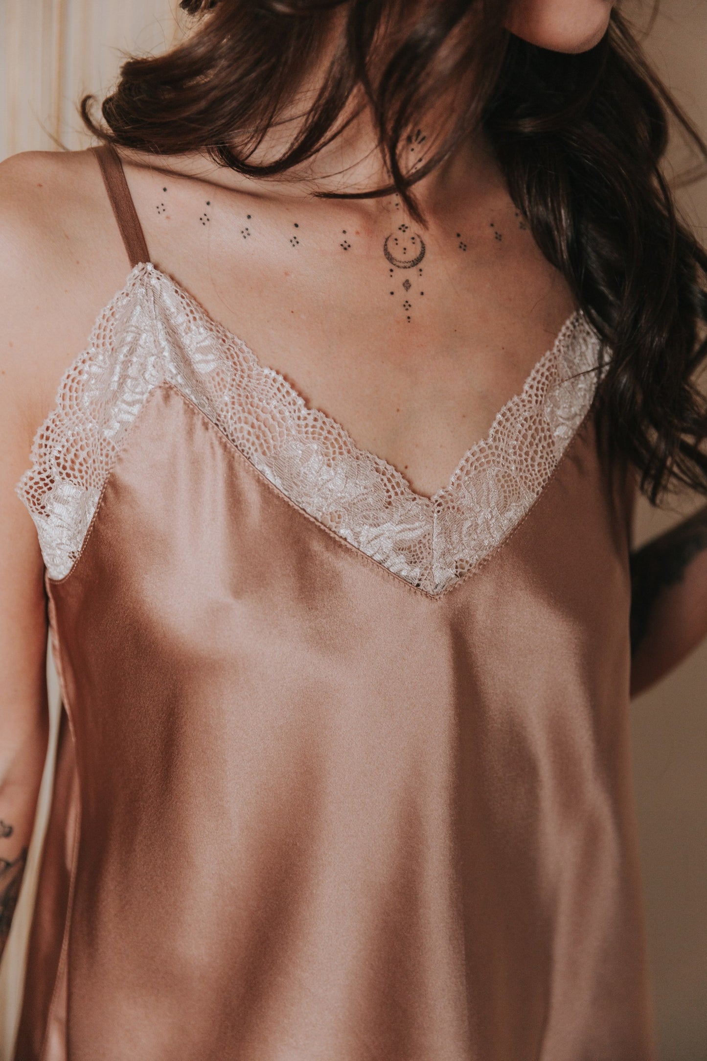Silk pajama, "Melody" Rose Gold