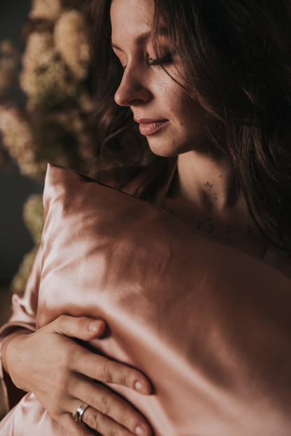Silk pillowcase, Rose Gold