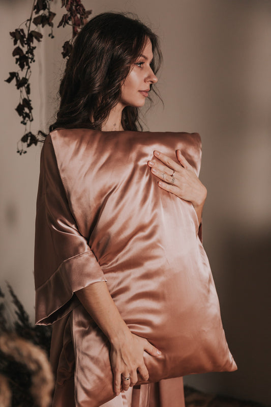 Silk pillowcase, Rose Gold