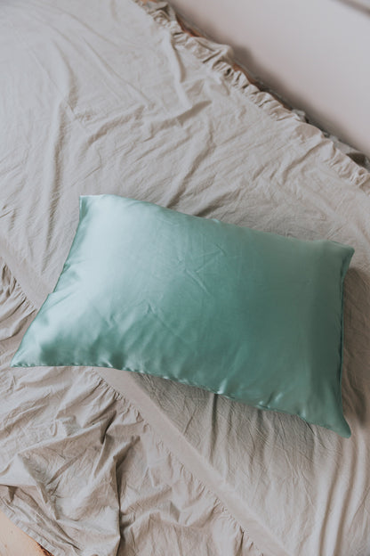Silk pillowcase, Mint Green