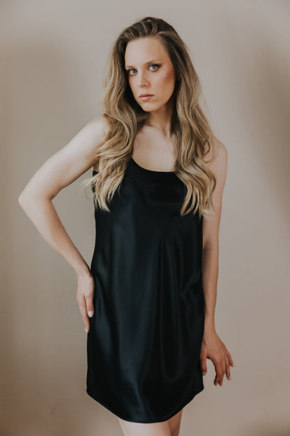 Silk nightgown "Mia", Black